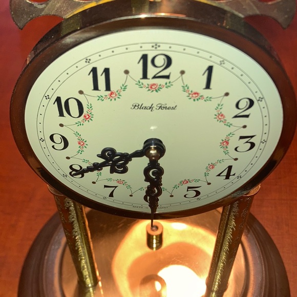 Black Forest Wall Decor Vintage Black Forest Dome Cloche Clock Made